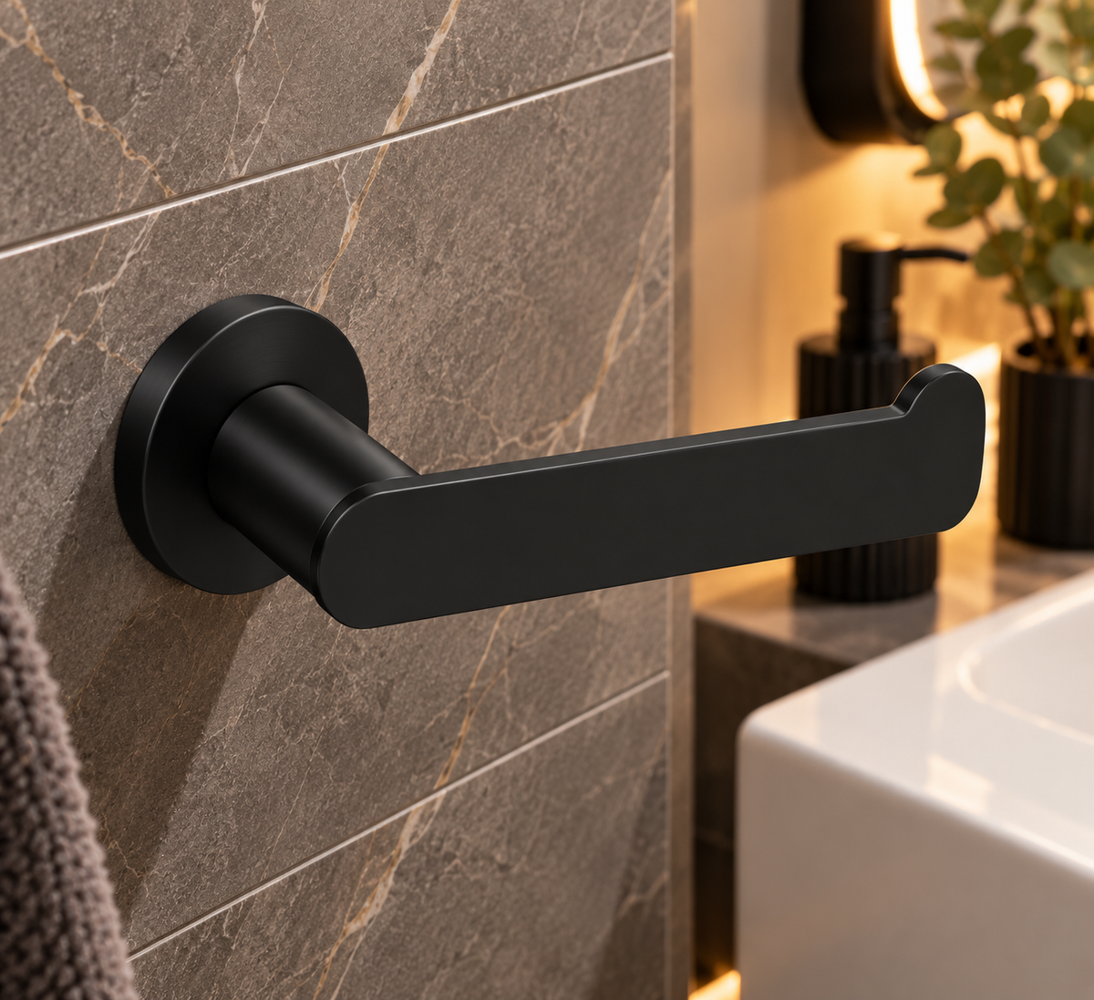 Profielenloods - WC-Rollenhalter schwarz - Zur Schraubmontage