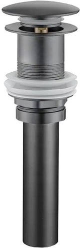 Profielenloods - Opbouw waskom Gun metal RVS Ø40cm diameter - met afvoerplug - afbeelding 2