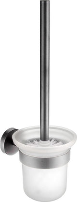 Profielenloods - Toiletborstel met houder gunmetal - monteren met schroeven - afbeelding 1