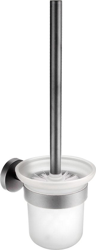 Profielenloods - Toiletborstel met houder gunmetal - monteren met schroeven - afbeelding 1