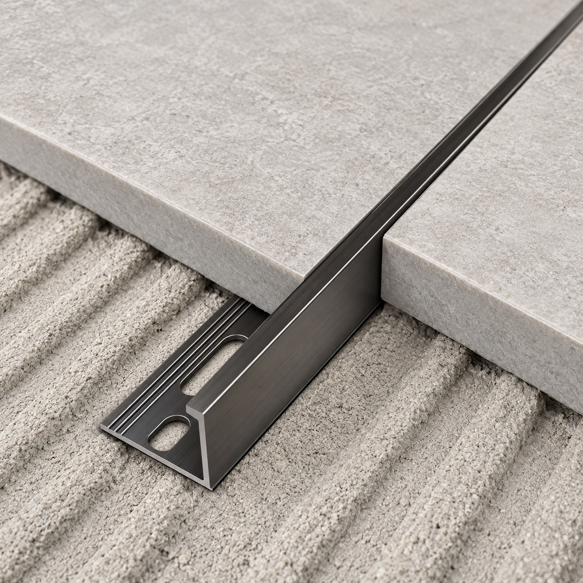 Profielenloods - Aluminium Tegelprofiel - Gunmetal - 8 mm - 1 meter