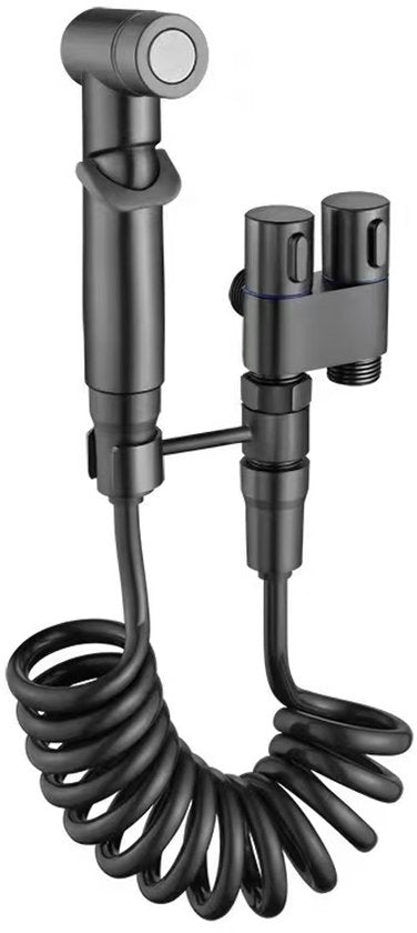Profielenloods - Bidet sproeier met slang - 1/2 aansluiting - Gun metal - afbeelding 1
