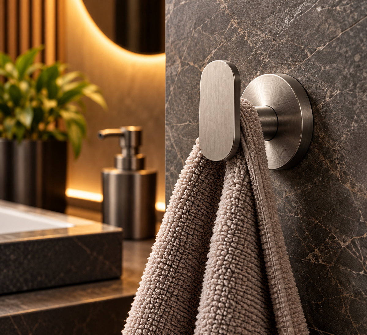 Toilettenpapierhalter mit Schrauben montieren - Gun Metal