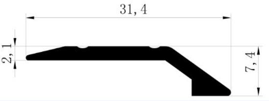 Zelfklevend overgangsprofiel hoogteverschil Gunmetal - lengte 1,50 meter - afbeelding 5