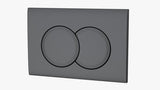 Profielenloods - Bedieningspaneel - Gunmetal - Passend op Geberit up 300 up320 up720 - Rond 3D - afbeelding 2