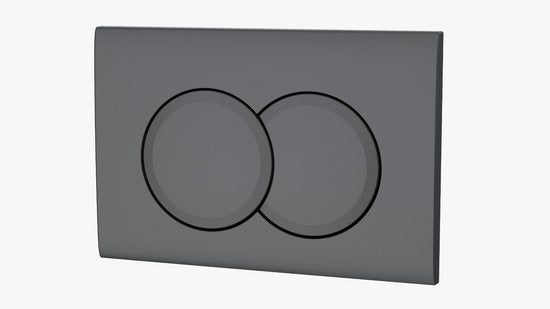 Profielenloods - Bedieningspaneel - Gunmetal - Passend op Geberit up 300 up320 up720 - Rond 3D - afbeelding 2