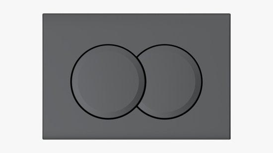 Profielenloods - Bedieningspaneel - Gunmetal - Passend op Geberit up 300 up320 up720 - Rond 3D - afbeelding 1