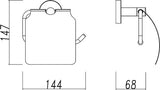 Profielenloods - Wc Rolhouder zwart met klep - Monteren met schroeven - afbeelding 2