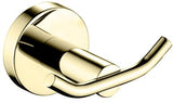 Profielenloods - Handdoekhaak dubbel glans goud - monteren met schroeven - afbeelding 1