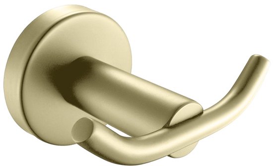 Handtuchhaken doppelt mit Schrauben montieren - Mattgold