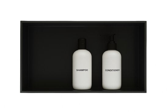 Profielenloods - Recessed Niche Black 60 x 30 x 8.5cm - Stainless Steel