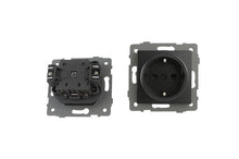 Socket 1-gang earthed - matte black