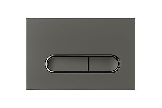 Profielenloods - Bedieningspaneel gun metal chroom - Passend op Geberit up 300 up320 up720 - Ovaal - afbeelding 1