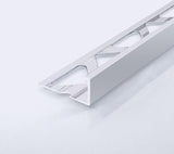 Aluminium Glans Wit Tegelprofiel 10mm - lengte 2,50 meter - afbeelding 2