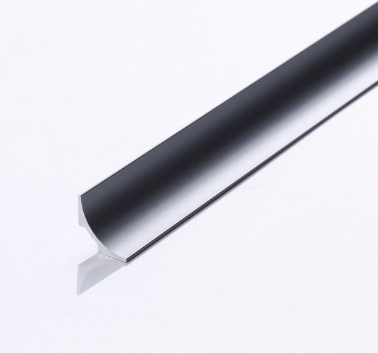 Aluminium Wandaansluitprofiel/Aanrechtprofiel Gun Metal - lengte 3 meter - afbeelding 1