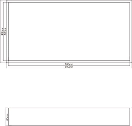 Profielenloods - Inbouwnis - Zilver - 60 x 30 x 8,5cm - RVS - afbeelding 2
