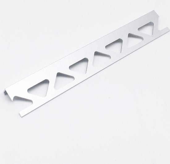 Aluminium Mat Zilver Tegelprofiel 10mm - lengte 2,50 meter - afbeelding 3
