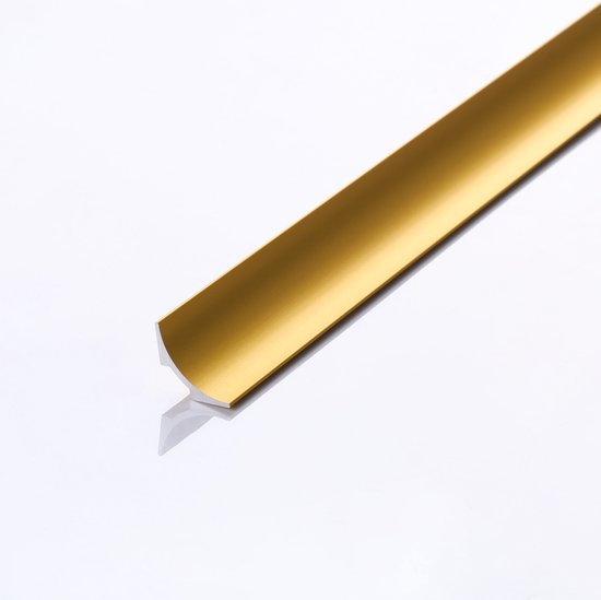 Aluminium Wandaansluitprofiel/Aanrechtprofiel Mat Goud 2,50m - afbeelding 1