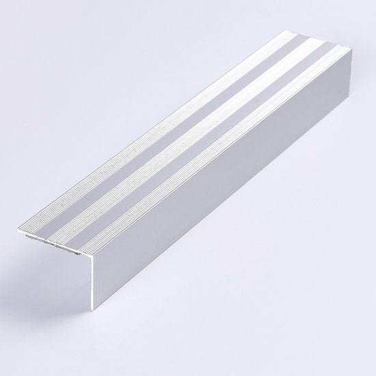 Profielenloods - Zelfklevend Trapprofiel 24,5MM x 35MM Mat Zilver - lengte 1,50 meter - afbeelding 3