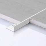 Aluminium Glans Wit Tegelprofiel 8mm - lengte 1 meter - afbeelding 1
