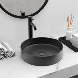 Profielenloods - Opbouw waskom Gun metal RVS Ø40cm diameter - met afvoerplug - afbeelding 3