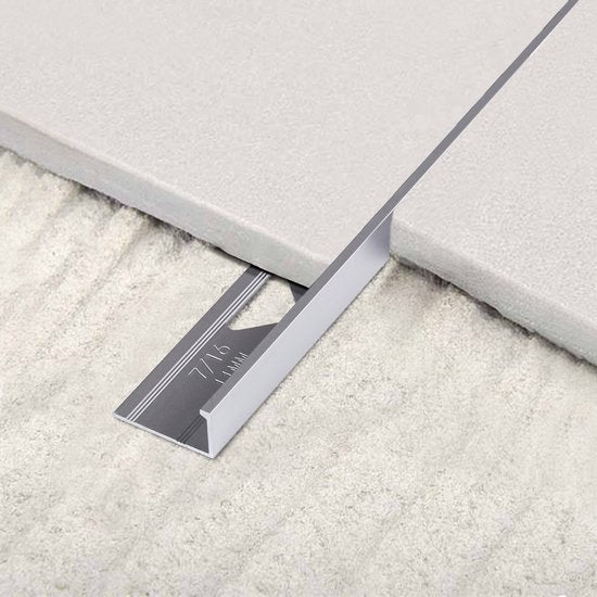 Profielenloods - Aluminium Tegelprofiel - Mat Zilver - 8 mm - 1 meter