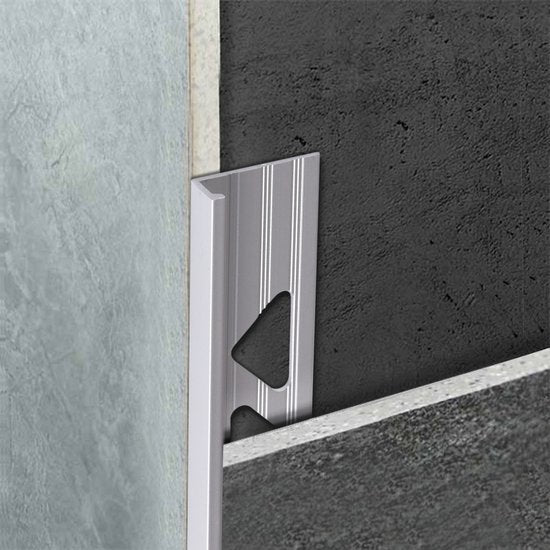 Profielenloods - Aluminium Tegelprofiel - Mat Zilver - 10 mm - 1 meter