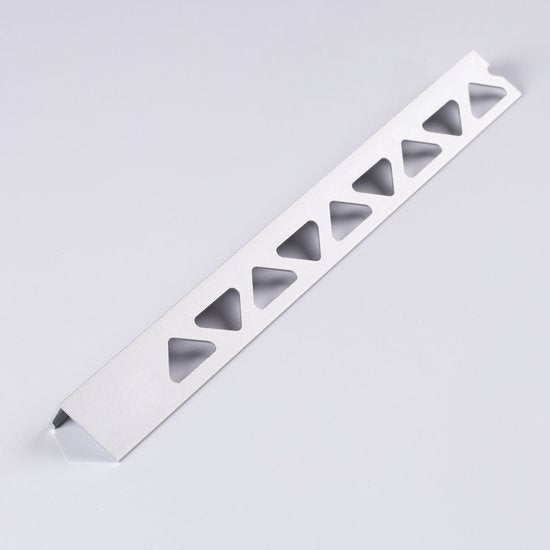 Aluminium Mat Zilver Tegelprofiel 10mm - lengte 1 meter - afbeelding 2