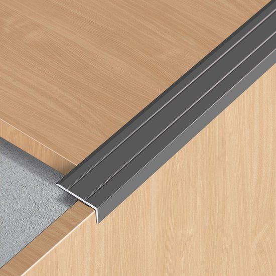 Zelfklevend Trapprofiel 10MM x 24MM Mat Antraciet - lengte 1,50 meter - afbeelding 1