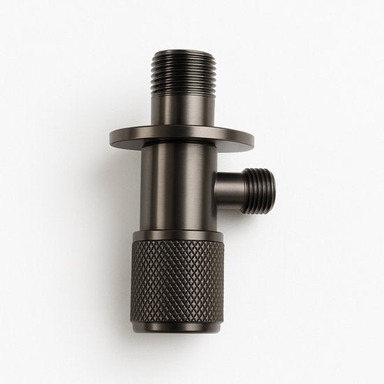 Profielenloods - Hoekstopkraan Gun Metal 1/2 x 3/8 - afbeelding 2
