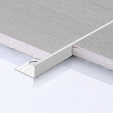 Aluminium Glans Wit Tegelprofiel 12,5mm - lengte 2,50 meter - afbeelding 1