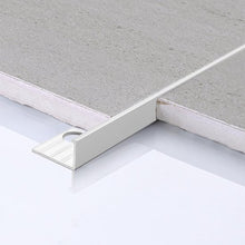 Aluminum Gloss White Tile Profile 10mm - length 1 meter