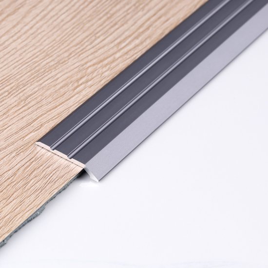 Profielenloods - Zelfklevend Overgangsprofiel voor Hoogteverschil – Gunmetal – 1,50 meter