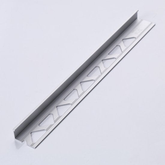 Aluminium Mat Zilver Tegelprofiel 10mm - lengte 1 meter - afbeelding 4