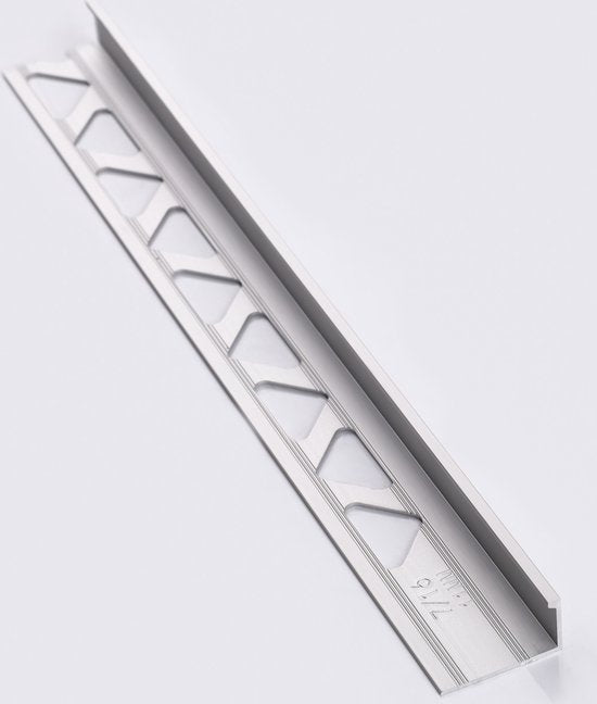 Aluminium Mat Zilver Tegelprofiel 6mm - lengte 2,50 meter - afbeelding 2