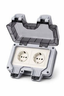 Profielenloods - Double Outdoor Socket - IP66 Waterproof Socket - Outdoor Socket