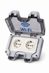 Profielenloods - Buitenstopcontact dubbel Stopcontact met wifi - IP66 Stopcontact Waterdicht - Stopcontact Buiten - afbeelding 1