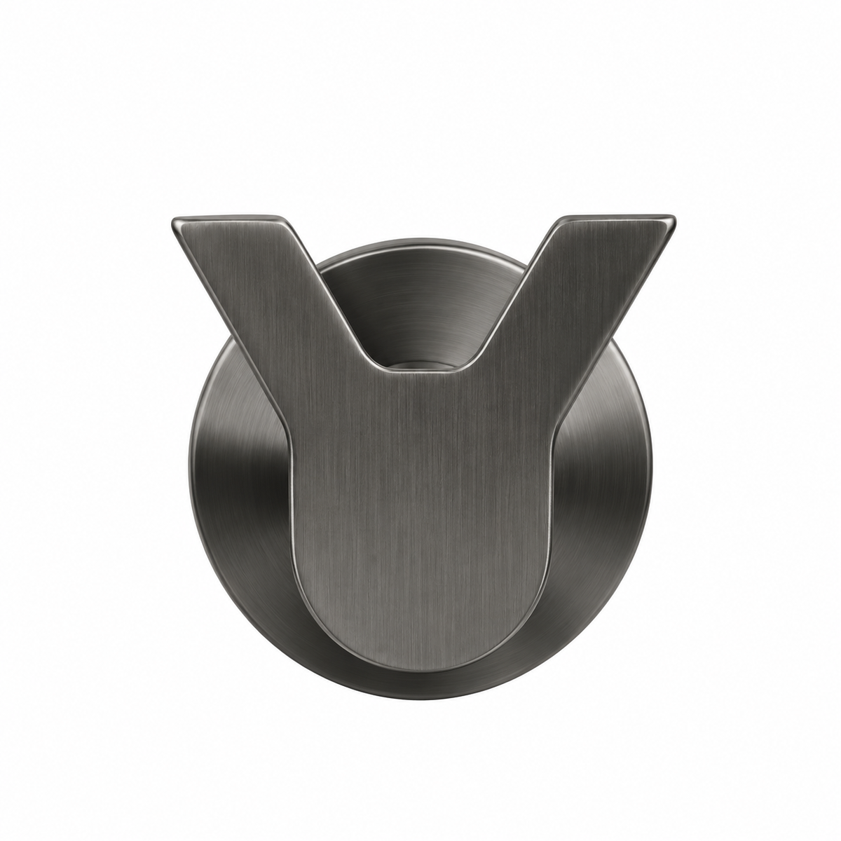 Profielenloods - Double towel hook gunmetal - Screw mounting