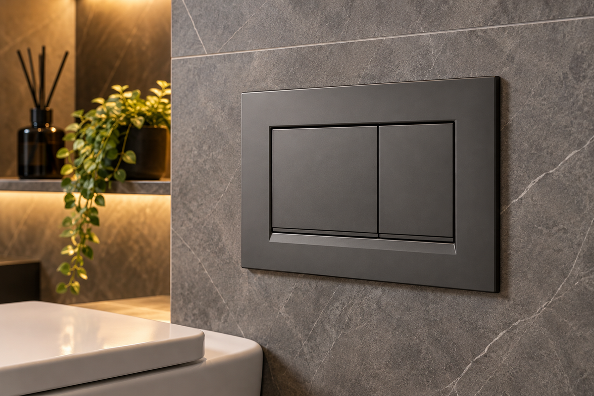 Profielenloods - Control panel Gun metal - Suitable for Geberit UP320 and UP720 - Square