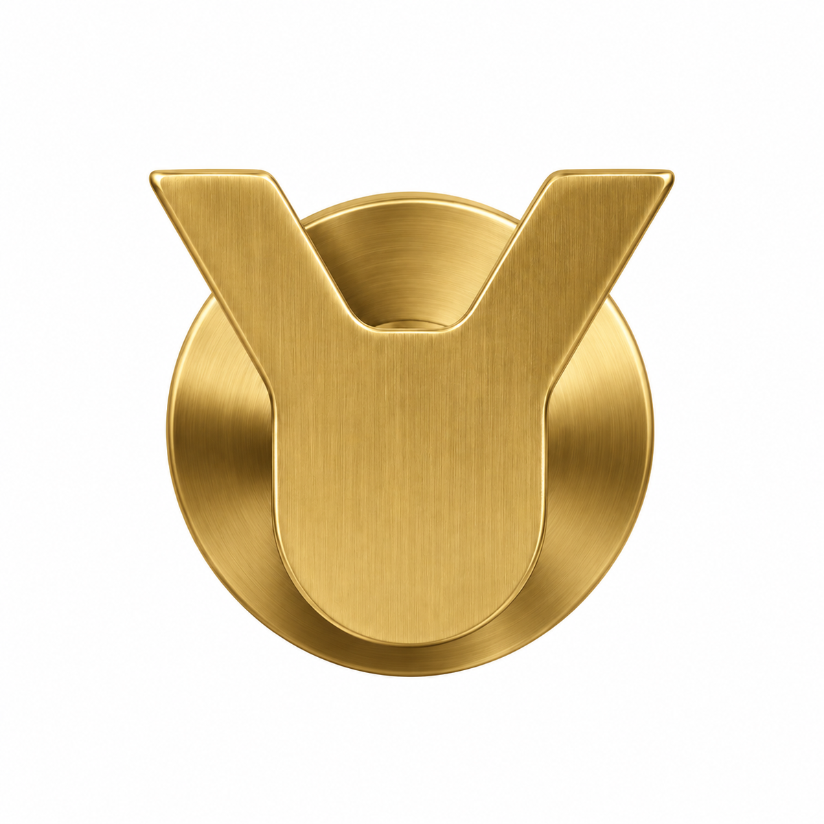 Profielenloods.nl – Handdoekhaak Dubbel – Geborsteld Goud – Wandmontage