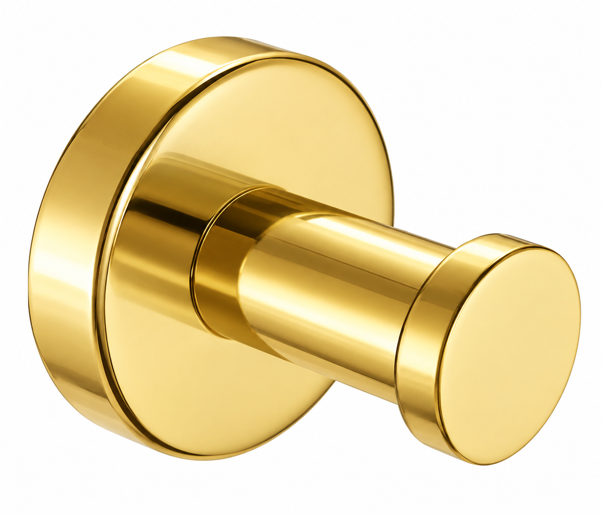 Profielenloods - Towel hook glossy gold - screw-mounted