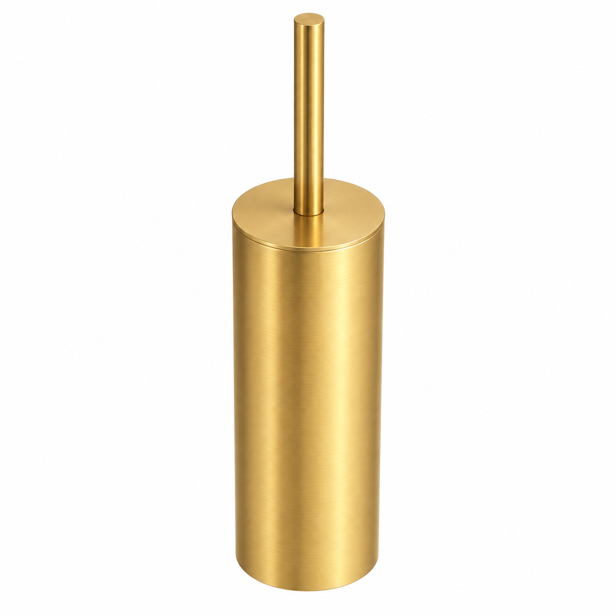 Wall-mounted Toilet Brush with Holder – Matte Gold – Screw Mounting