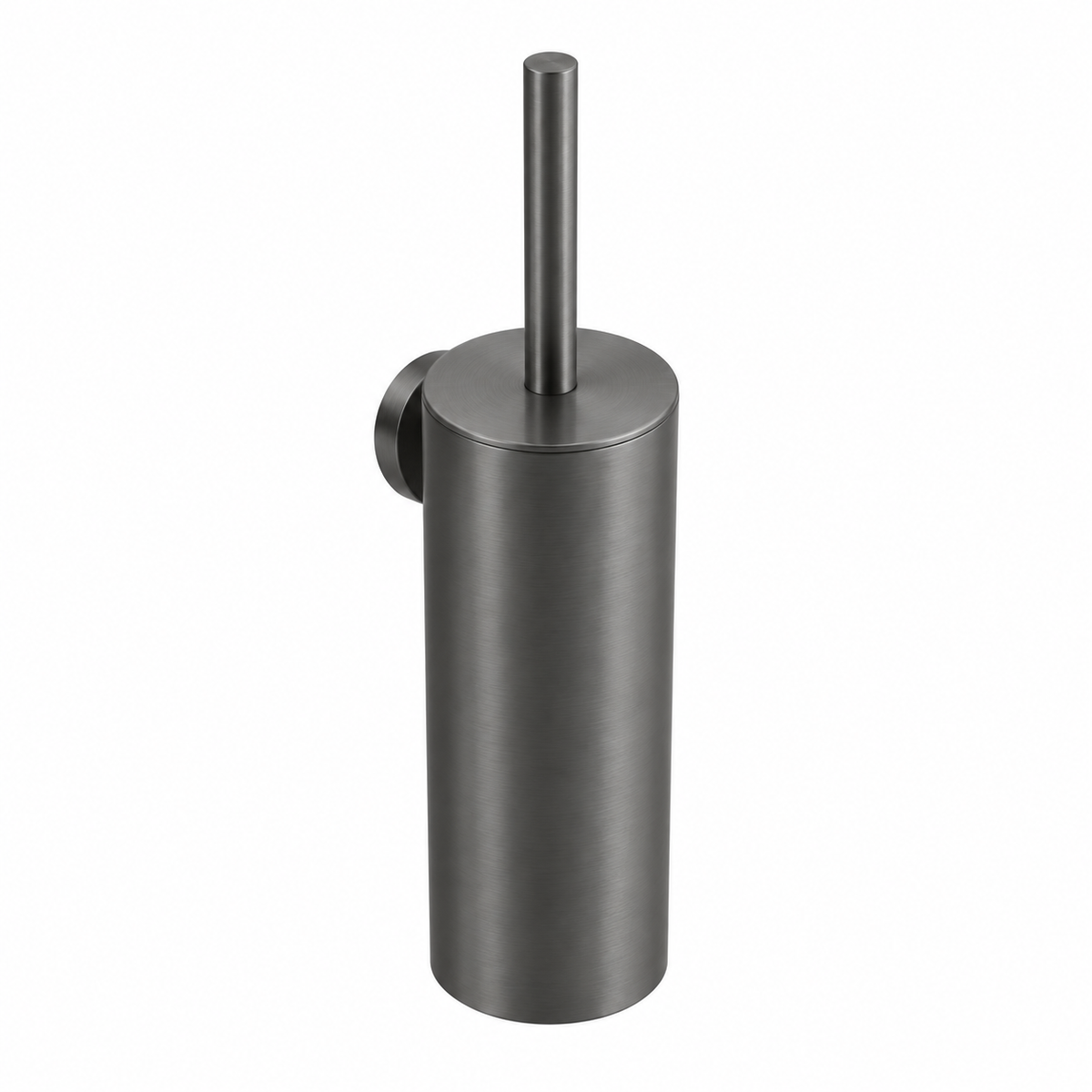 Profielenloods.nl – Hangende WC-borstel met Houder – Gun metal - Montage met Schroef