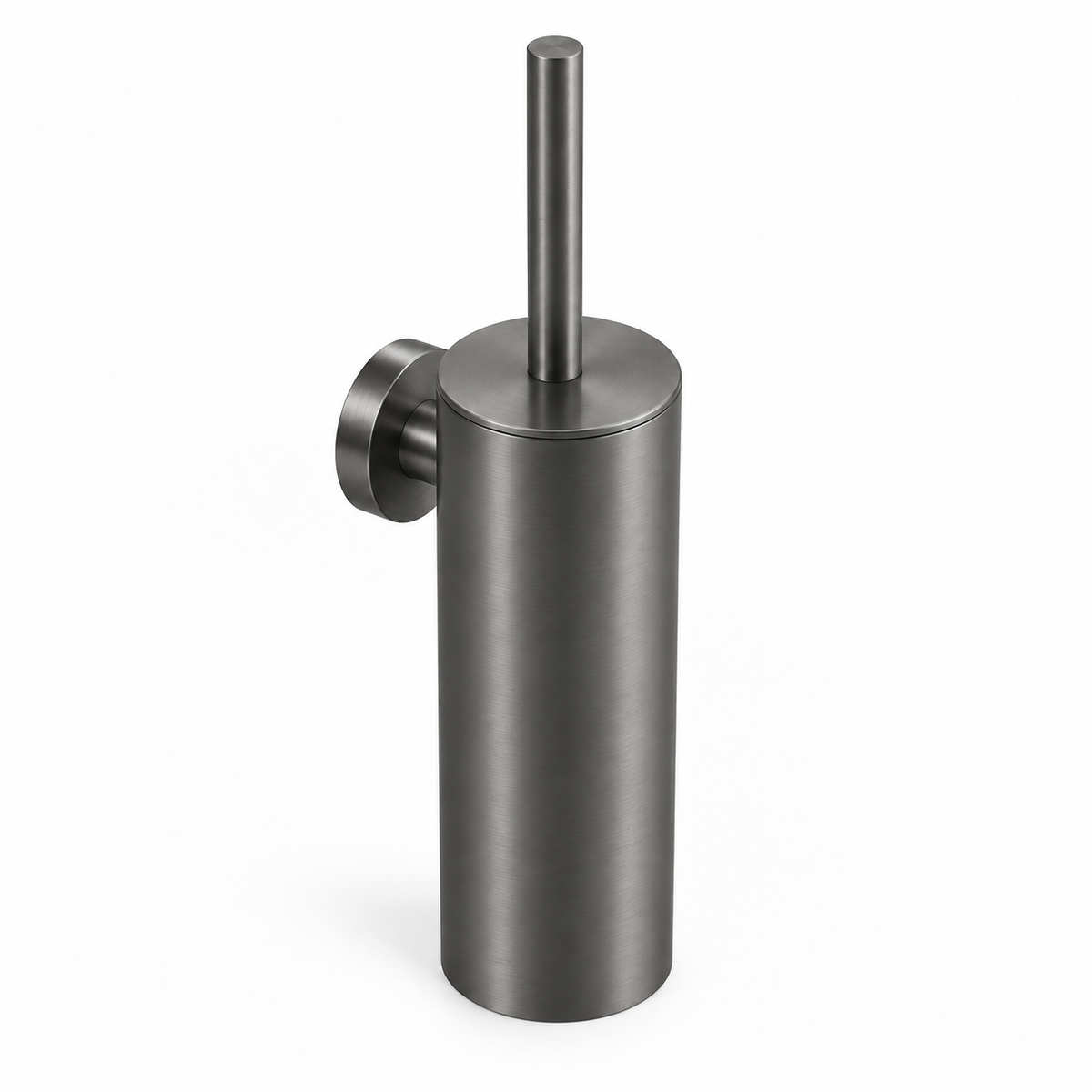 Profielenloods.nl – Hangende WC-borstel met Houder – Gun metal - Montage met Schroef
