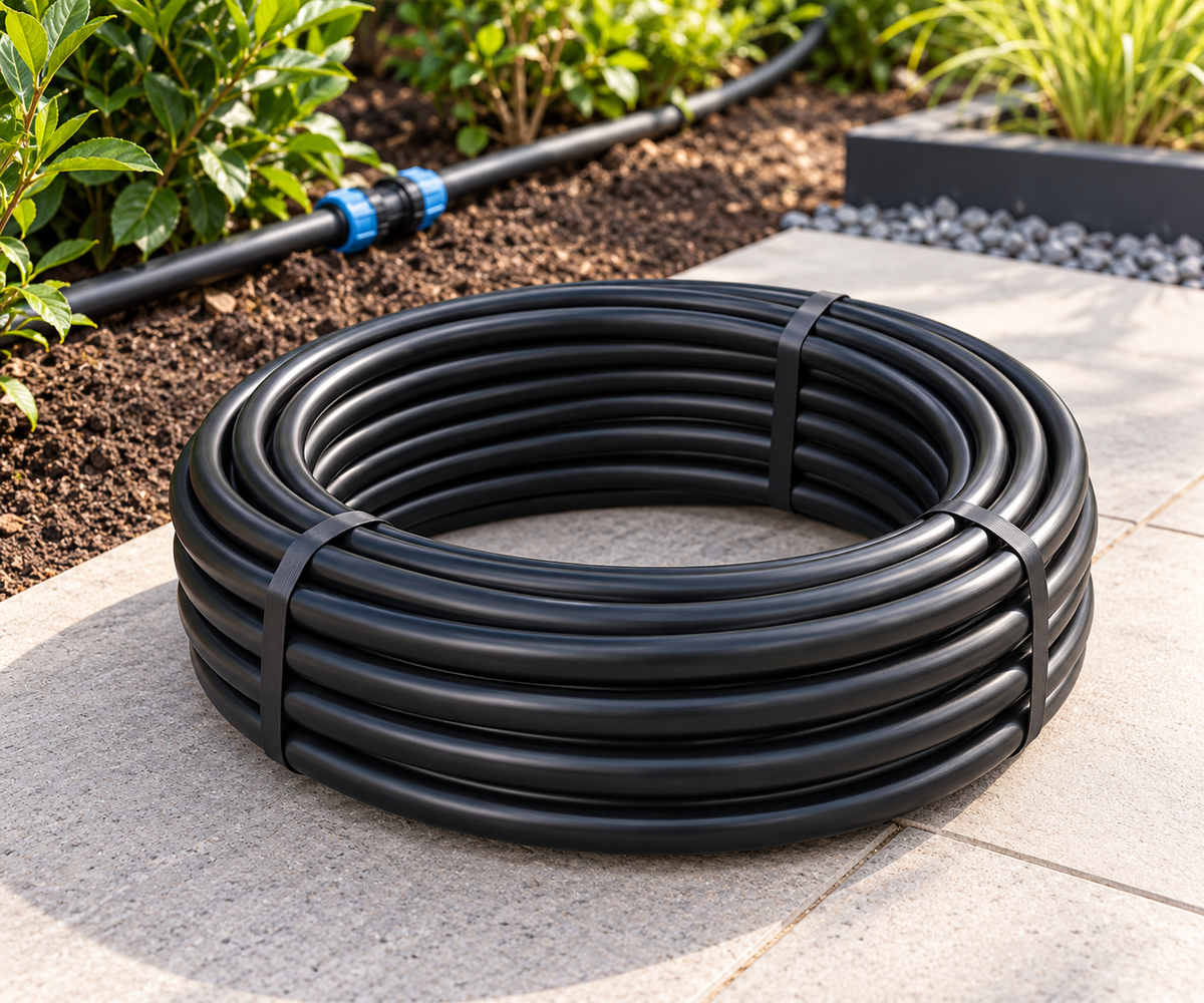 Profielenloods - Tyleenrohr 32 mm PE schwarz 25 Meter - Wandstärke 3 mm