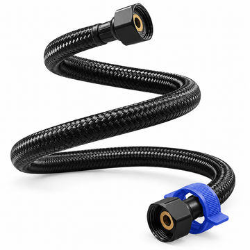 Profielenloods - Flexibler Anschlussschlauch 1/2" x 1/2" schwarz 1000 mm (100 cm)