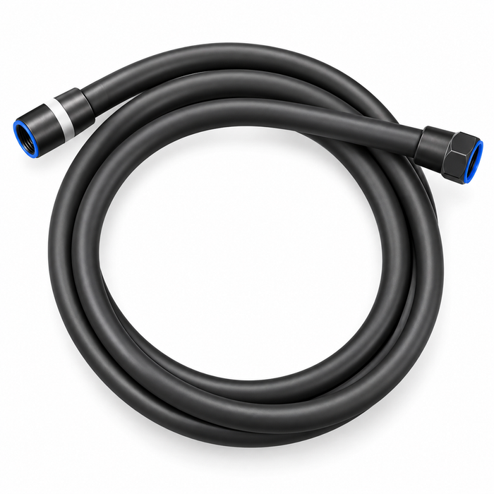 Profielenloods - Shower hose 1/2" x 1/2" matte black - length 1.50 meters