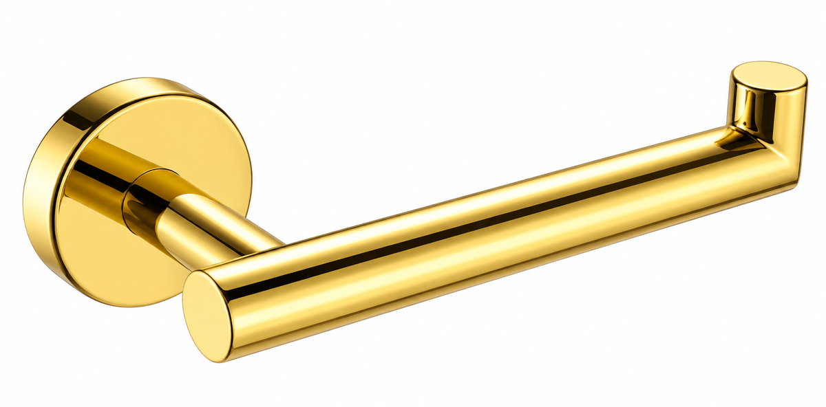 Mount toilet roll holder with screws - Gloss Gold