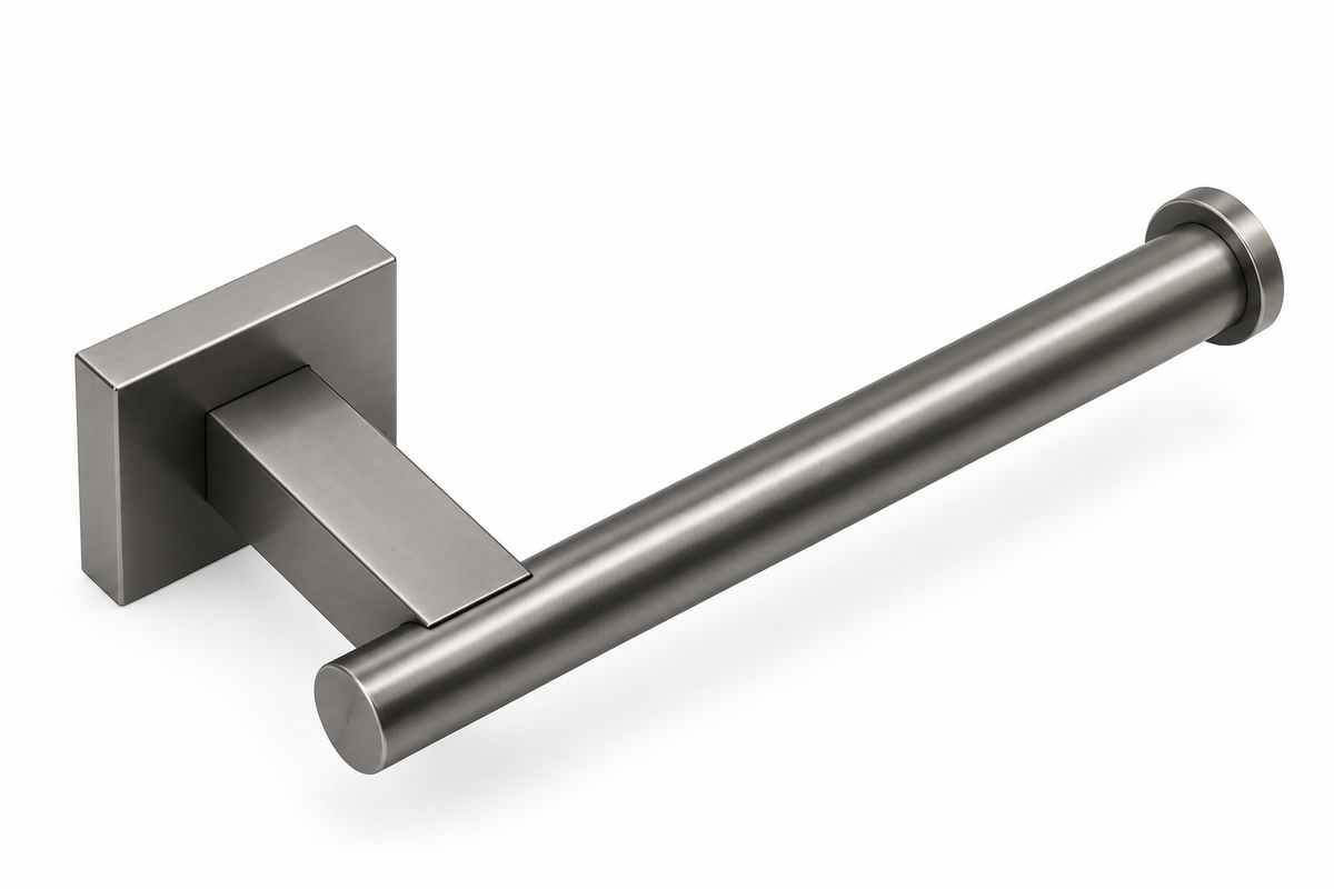WC-rolhouder – Gun Metal - Te monteren met schroef - Tijdloos & stijlvol